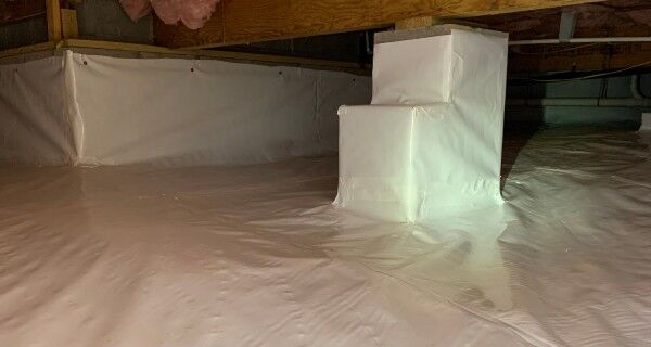 Newly encapsulated crawlspace